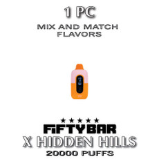 TSPPACK-1PC-Fifty Bar X Hidden Hills Disposable Vape Device | 20000 Puffs - 1 Pack