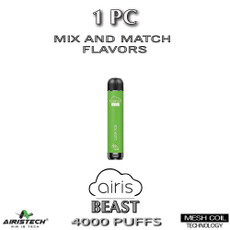 Watermelon Bubble Gum Flavored Airis BEAST Disposable Vape Device - 4000K Puffs