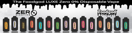 The Foodgod LUXE Zero 0% Disposable Vape Pod low Nicotine