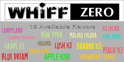 Whiff ZERO 0% Nicotine Disposable Vape Best Selling Device.