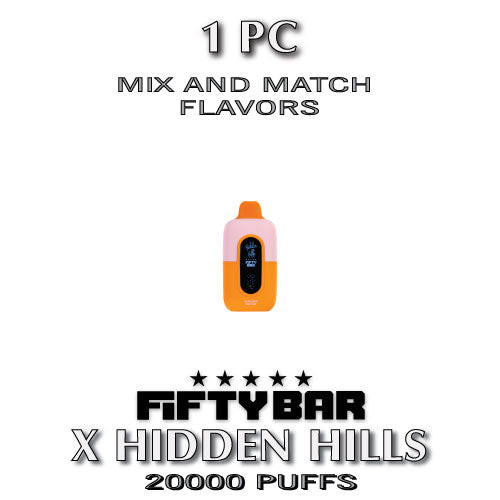 Fifty Bar X Hidden Hills Disposable Vape Device | 20000 Puffs - 1PC