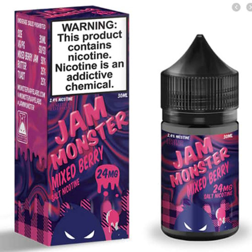 Jam Monster Mixed Berry Salt 30ml 24Mg | thesmokeplug.com
