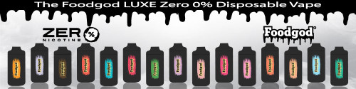 The Foodgod LUXE Zero 0% Disposable Vape Pod low Nicotine