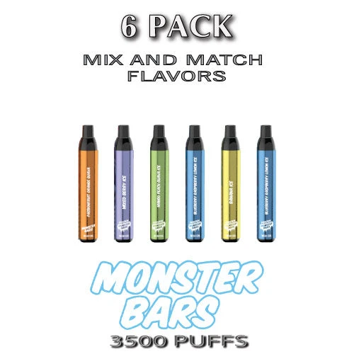monster bars vape Disposables - Select Flavor ::White Peach Razz WATERMELON NANA ICE Shop Mango Loco Raz