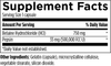 Designs for Health Betaine HCL 120 Capsules Nutrition Facts
