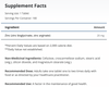 Metagenics Zinc AG Ingredients