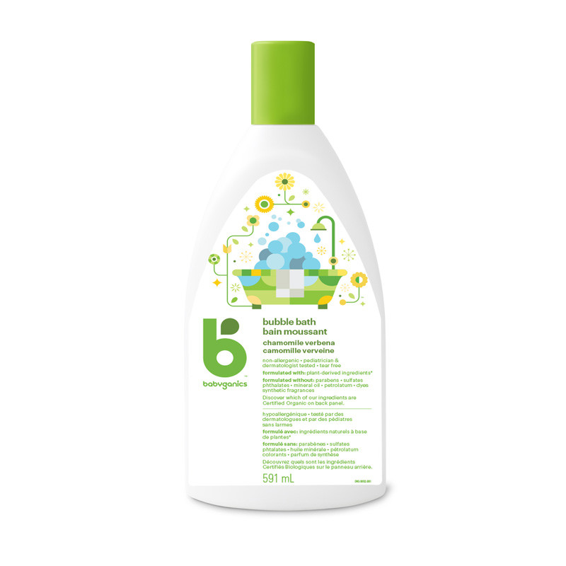 Babyganics Bubble Bath Chamomile Verbena 591 ml Bubble Bath for Kids