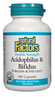 Natural Factors Acidophilus & Bifidus Double Strength 10 Billion Active