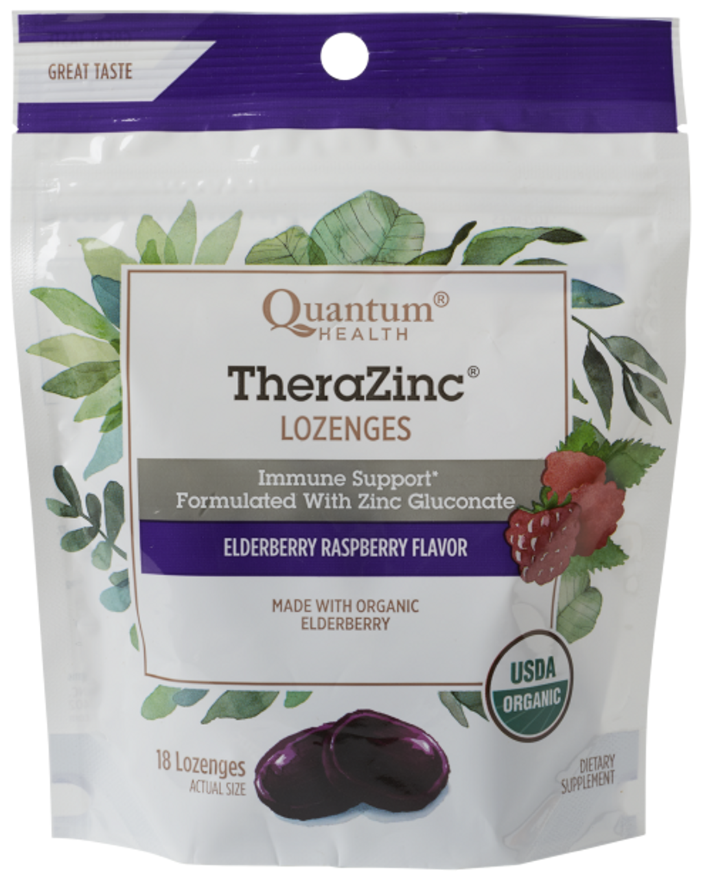 Quantum Thera Zinc Elderberry Lozenges Raspberry 60 Lzngs Thera Zinc Elderberry By Quantum Health | Buy Quantum Health TheraZinc