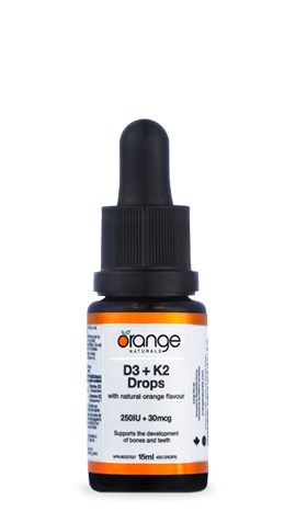 D3+K2 Drops Orange Flavour | Buy Orange Naturals D3 K2 Drops