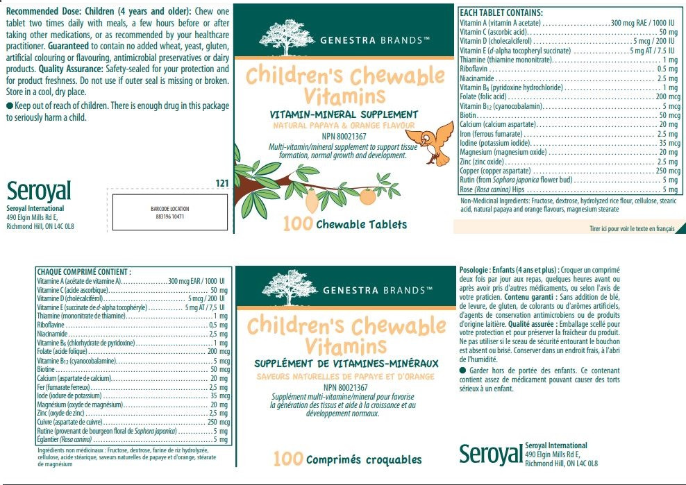 Children's Chewable Vitamins by Genestra Genestra Supplements