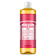 Dr Bronner's Rose Pure Castile Liquid Soap 16 Oz