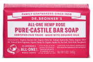 Dr Bronner's Rose Pure Castile Bar Soap 140 Grams