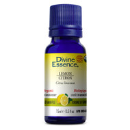 Divine Essence Lemon Essential Oil Organic 15ml