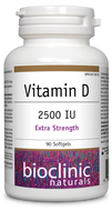 Bioclinic Naturals Vitamin D3 - 2500 IU Softgels