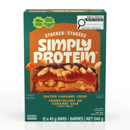 Simply Protein Stacked Bar Salted Caramel Crisp Box of 12 Simply Protein Stacked Bar Salted Caramel Crisp Box of 12