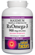 Natural Factors Maximum Triple Strength RxOmega3 150 Enteric Coated Softgels