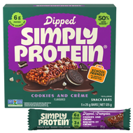 Simply Protein Kids Bar Cookies and Creme Dipped Box of 5 Simply Protein Kids Bar Cookies and Creme Dipped Box of 5