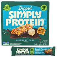 Simply Protein Kids Bar Birthday Cake Dipped Box of 5 Simply Protein Kids Bar Birthday Cake Dipped Box of 5