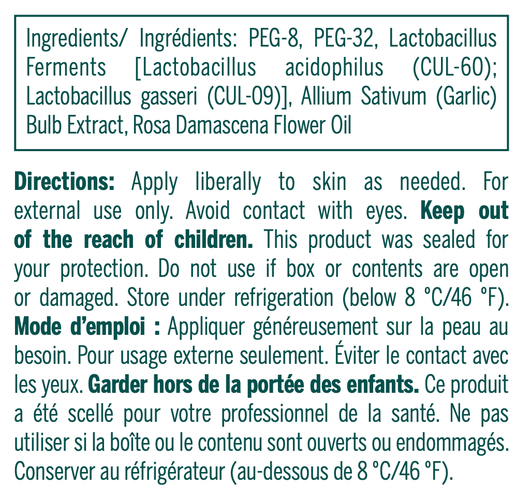 Genestra HMF Cream Suggested Use