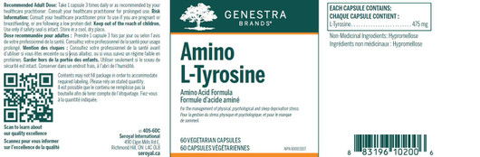 Genestra Amino L Tyrosine  Ingredients