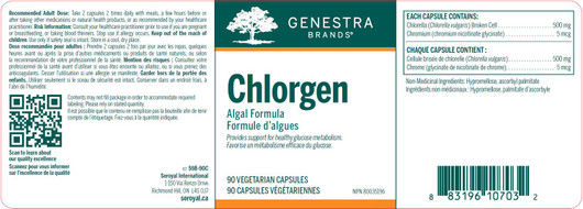 Genestra Chlorgen 90 Veg Capsules Ingredients