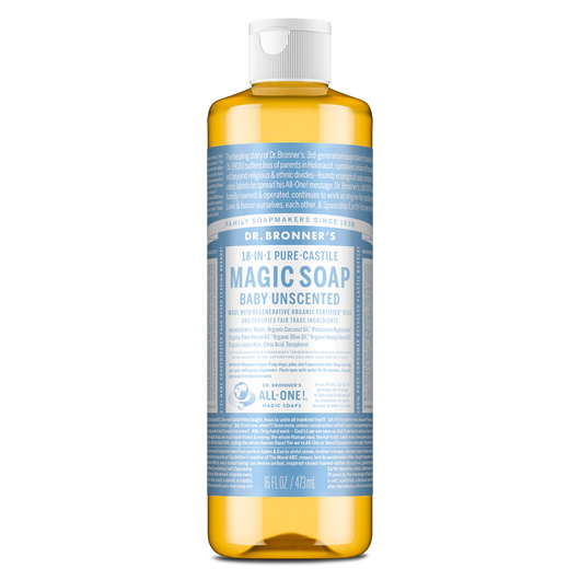 Dr Bronner's Baby Unscented Pure Castile Soap 473 ml