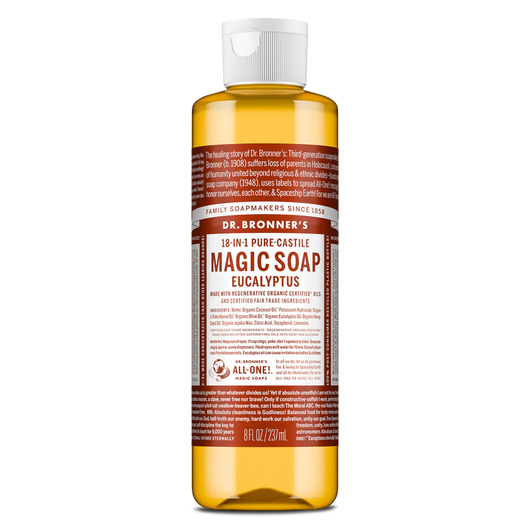 Dr Bronner's Eucalyptus Pure Castile Liquid Soap 8 Oz