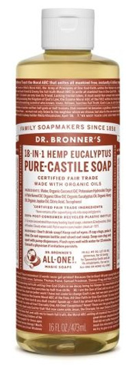 Dr Bronner's Organic Eucalyptus Pure Castile Liquid Soap 16 Oz (472 ml)