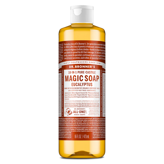 Dr Bronner's Eucalyptus Pure Castile Liquid Soap 16 Oz