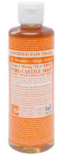 Dr Bronner's Organic Tea Tree Pure Castile Liquid Soap 8 oz (236 ml)