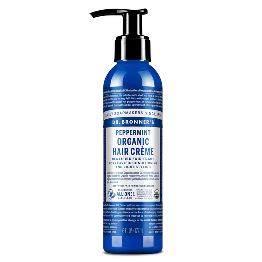 Dr Bronner's Organic Hair Creme Peppermint 6 Oz