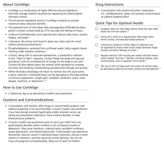 Bioclinic Naturals CortAlign Benefits