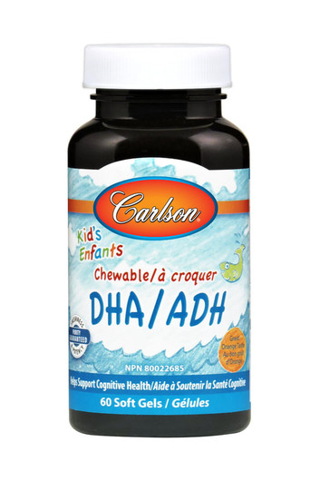 Carlson For Kids DHA 100 mg Orange 60 Chewable softgels