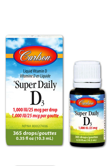 Carlson Super Daily D3 1000 IU Drops 10.3 ml