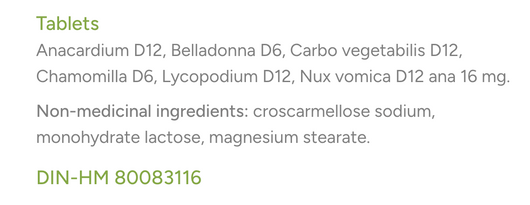 Dr Reckeweg R5 Tablets Ingredients
