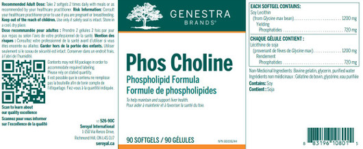 Genestra Phos Choline 90 Capsules Ingredients