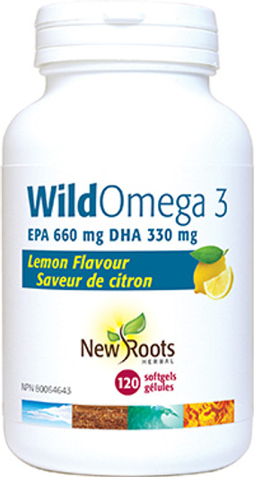 New Roots Wild Omega 3 EPA 660 mg DHA 330 mg 120 Softgels