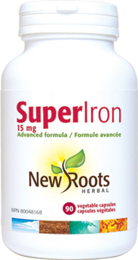 New Roots Super Iron 15 mg 90 Veg Capsules
