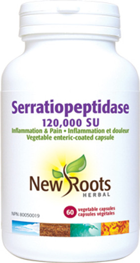 New Roots Serratiopeptidase 120,000 SU 60 Veg Capsules