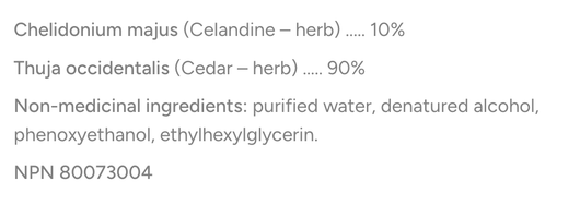 Bio Lonreco Verruter Ingredients