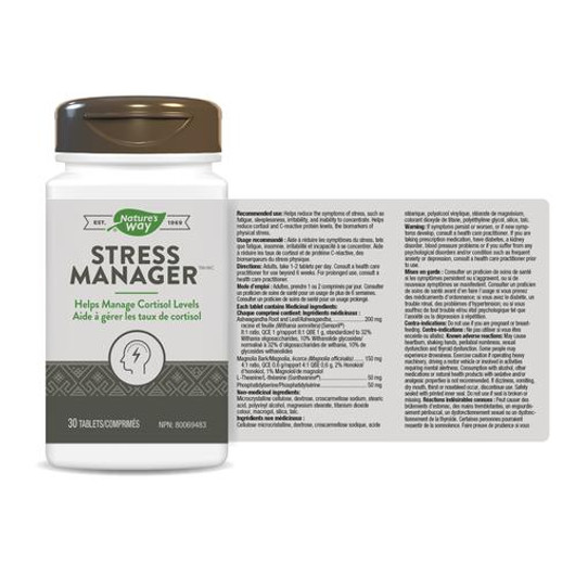 Nature's Way Stress Manager 30 Tablets Ingredients & Dose