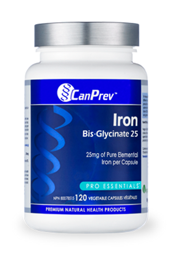 CanPrev Iron Bis Glycinate 25 mg 120 Veg Capsules