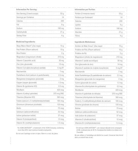 Metagenics Ultra Glucose Control Chocolate - Ingredients