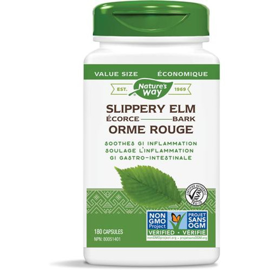 Nature's Way Slippery Elm Bark 180 Veg Capsules