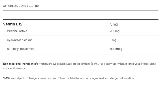 Aor Tri B12 Synergy Ingredients