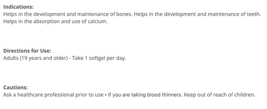 Cyto Matrix K2 D3 Matrix Suggested Use