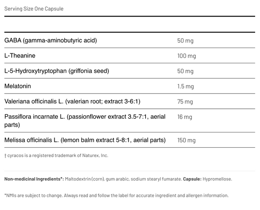 Aor Pro Sleep Ingredients