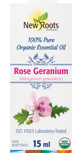 New Roots Rose Geranium Essential Oil Organic 15 ml