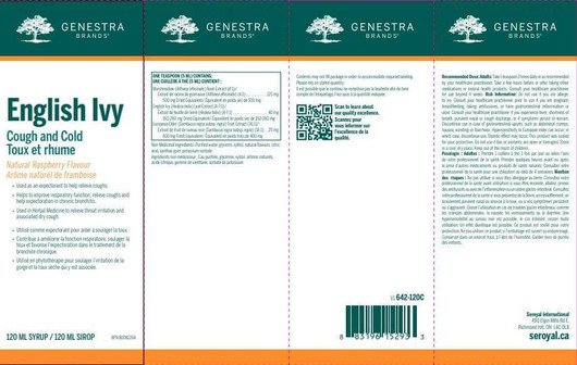 Genestra English Ivy Cough and Cold Syrup 120 ml Ingredients